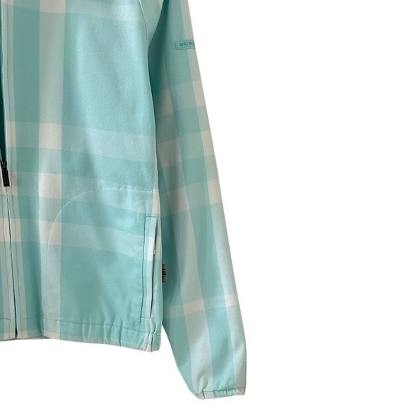 Burberry Light Blue and White Check Full Zip Jacket Size Small - Picture 4 of 11